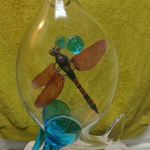 Very Rare Glass Dragonfly AaFıArt Sculpture